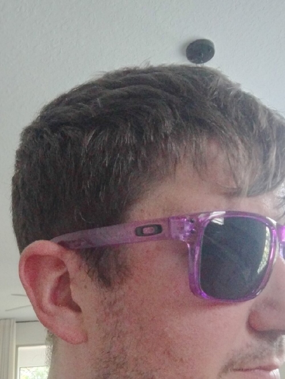 Oakley Purple Transparent Holbrook Sunglasses with Black Lenses - Picture 10 of 11